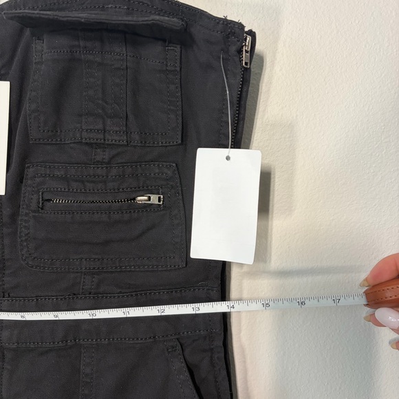 NWT Good American Black Denim Corset Utility Jumpsuit Wide Leg Size S - Picture 12 of 14